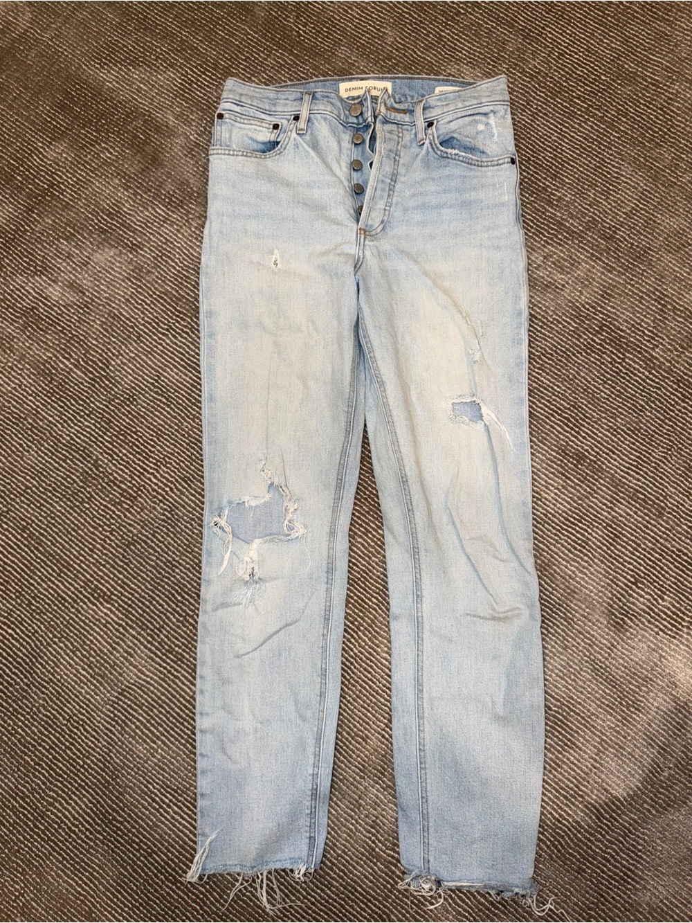 Denim Forum Yoko High Rise Slim Light Wash Women's Jeans
